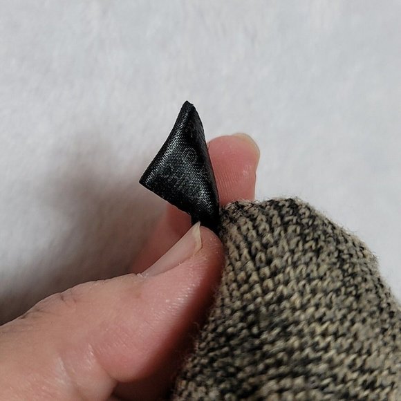 Coco Carmen Sweater Vest Wrap Cardigan Tan Gray Tartan Plaid Fringed One Size - Picture 6 of 14